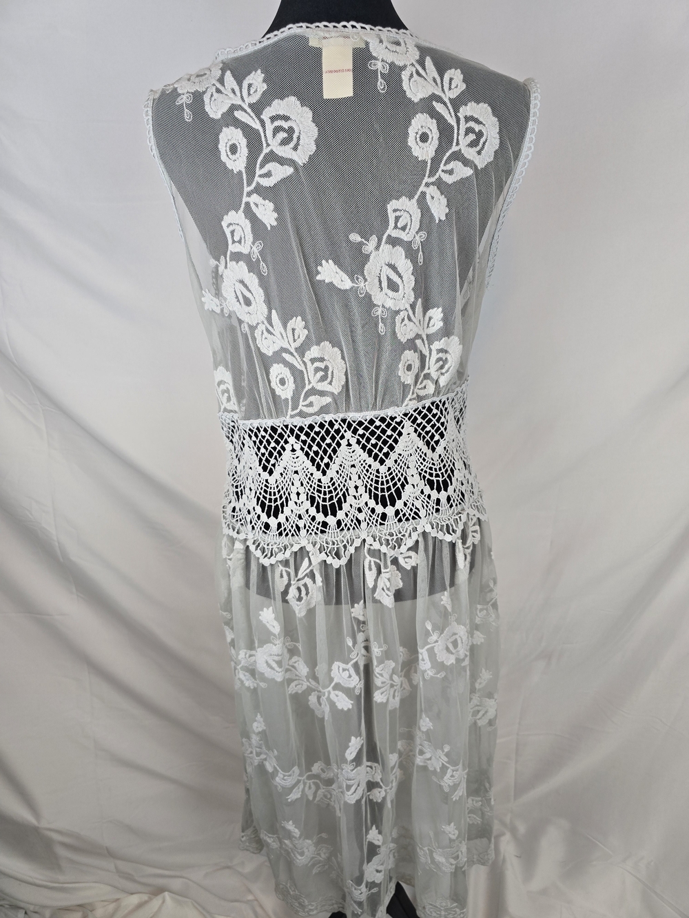 Sundance White Crochet Lace Midi Dress - Picture 5 of 7